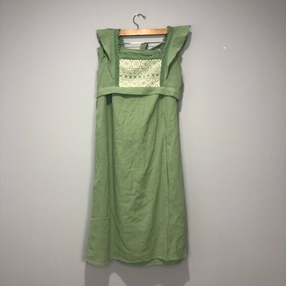 Free People County Line Maxi Skirt Set Light Green Size L - Picture 3 of 9